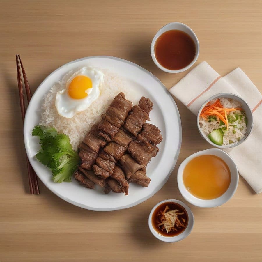 Stir-beef, Pork and Egg Roll