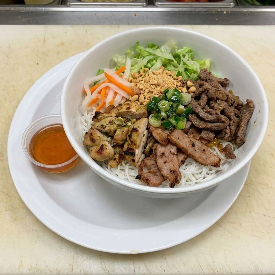 Grilled Chicken, Pork and Stir-fry Beef
