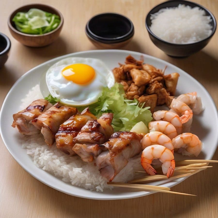 Grilled Pork, Prawn and Egg Roll